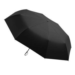 Paraguas Plegable Manual con Anillo de Apertura, Parche de Memoria, Fácil de Abrir y Cerrar, con Protección Solar y Contra la Lluvia, Negro, de Fabricante - Product Image 5