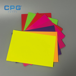 Fournisseur direct d'usine, papier construction 80 g/m², feuilles fluorescentes néon, matériel pour projets scolaires, papier aux couleurs vives - Product Image 1