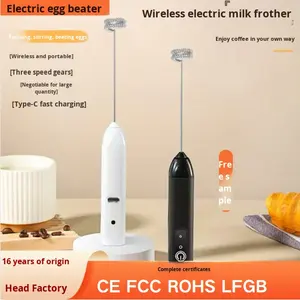 Halbautomati scher wiederauf ladbarer elektrischer Hand mixer D01 Whisk <span class=keywords><strong>Milk</strong></span> <span class=keywords><strong>Frother</strong></span> Foam Maker für den Hotel gebrauch Handheld Coffee Whisker - Product Image 3