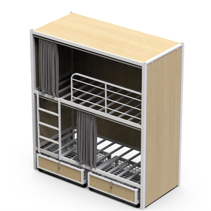 Lit superposé en métal pour dortoir d'auberge / <span class=keywords><strong>Lits</strong></span> <span class=keywords><strong>superposés</strong></span> d'occasion bon marché pour usage domestique à vendre, lit superposé à <span class=keywords><strong>3</strong></span> <span class=keywords><strong>niveaux</strong></span> pour auberges et hôtels - Product Image 3