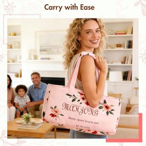 Sacs de rangement vides pour tuiles et plateaux de Mahjong, sac de transport idéal pour le Mahjong américain, parfait pour les soirées de jeu, les activités communautaires, le camping ou les voyages - Product Image 6