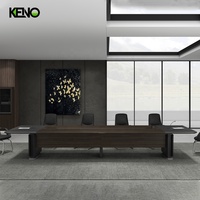 Table de conférence de bureau en bois E1 populaire au design moderne pour 8 à 20 personnes pour la maison et le bureau Hôtels Salles de réunion Tables de conférence