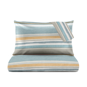 BREST Petrol 30x30x76x56 taille néerlandaise housse de couette ensemble 52% coton 48% Polyne Pigment imprimé Design néerlandais Knoppen - Product Image 2