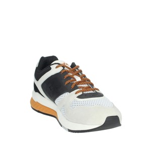 Sneakers basse classiche Casual con chiusura a lacci con punta quadrata a punta quadrata-bianco/nero 212394 - Product Image 5