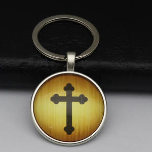 Religiosa Virgen María Retro Metal vidrio llavero católico bendito Ángel bebé colgante bautismo Bautizo favores llaveros - Product Image 3