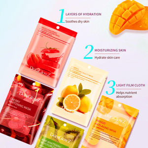 OEM <span class=keywords><strong>2025</strong></span> Hot Aloes Vera Mật Ong Dưa Chuột Trái Cây Mặt Nạ Hữu Cơ Vitamin C Giữ Ẩm Giữ Ẩm Mặt Nạ Trên Khuôn Mặt - Product Image 2