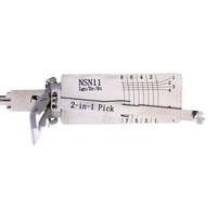 LISHI NSN11 Outil de décodage et de déverrouillage 2-en-1 en acier inoxydable pour serrures de portières de voitures Nissan