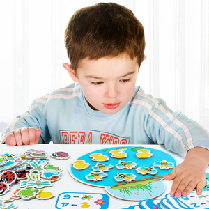 Hot bán trẻ em mầm non bằng gỗ sáng tạo AO đếm trò chơi giáo dục động vật kỹ thuật số nhận thức đồ chơi toán học đếm phù hợp với trò chơi - Product Image 2