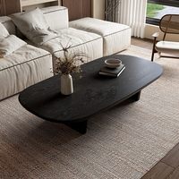 Table basse carrée en bois noir minimaliste style Wabi-sabi pour salon, hôtel, villa, appartement, table d'appoint de canapé, meubles
