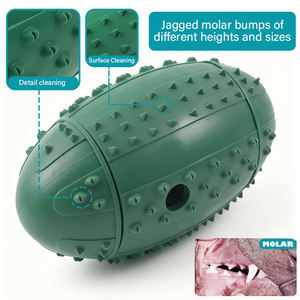 Interactieve rubberen hondenbal puppy kauwspeelgoed met traktatievoeder tandverzorging IQ-boost mentale stimulatie trainingsbal - Product Image 4