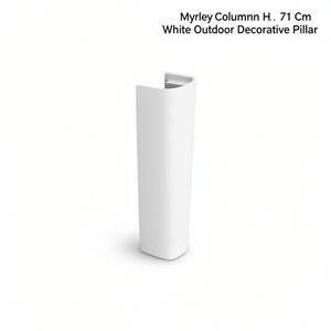 Columna Myrtle de 71 cm de altura, blanca, decorativa para exteriores. - Product Image 3