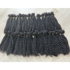 Vasta nuevo <span class=keywords><strong>tipo</strong></span> 100g sin procesar brasileño virgen <span class=keywords><strong>Afro</strong></span> rizado cabello humano a granel Loc <span class=keywords><strong>trenzas</strong></span> de ganchillo 4a 4B 4c cabello trenzado humano - Product Image 1