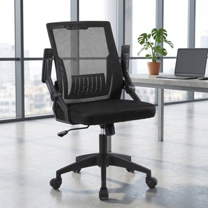 Silla de Oficina Giratoria Cómoda con Base Deslizante, Malla de Nailon, Ergonómica, Ajustable, Mueble de Director para el Hogar, Diseño Moderno - Product Image 1