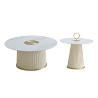 Table basse en ardoise de style italien ultra-simpliste, moderne, luxe léger, salon, ensemble de trois pièces non pliable, meubles de maison