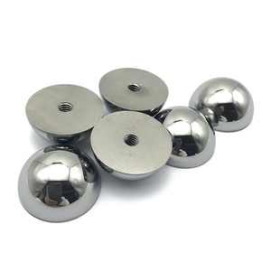 Demi-bille en carbure de tungstène sur mesure de haute précision avec filetage interne, noyau de valve en carbure cémenté pour vannes industrielles - Product Image 4