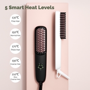 Mini fer à lisser et à boucler électrique 2-en-1 en céramique, 5 réglages de température, portable, <span class=keywords><strong>pour</strong></span> usage domestique, hôtelier et professionnel, à ions négatifs - Product Image 4