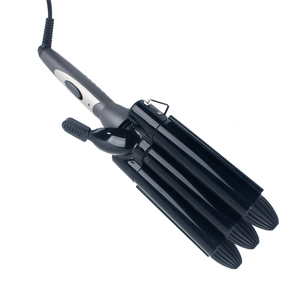 Fer à boucler céramique à trois barils, double tension, pour boucles et ondulations, avec écran LED, adapté à de multiples utilisations - Product Image 3
