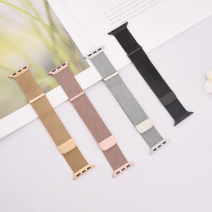 Nouveaux accessoires de <span class=keywords><strong>bracelet</strong></span> de montre en acier inoxydable à boucle milanaise pour <span class=keywords><strong>Apple</strong></span> <span class=keywords><strong>Watch</strong></span> <span class=keywords><strong>Bracelet</strong></span> de remplacement magnétique fort - Product Image 2