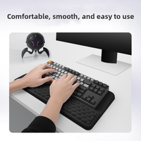 Repose-poignets antidérapant intégré pour clavier, en mousse à mémoire de forme souple, pour soulager la fatigue des poignets, idéal pour le bureau, les jeux et la saisie.