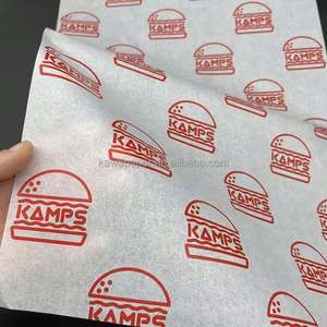 Custom Logo Printed Greaseproof <b>Paper</b> Food Grade Burger Wrapping <b>Paper</b> for Pizza Sandwich Takeaway Packaging Sheets Wholesale - Product Image 5