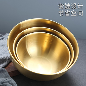 Stainless Steel Bowl With Graduations 201304 Capacity For Ramen Salad Vegetable Washing Home Use Dishwasher Safe - Product Image 5