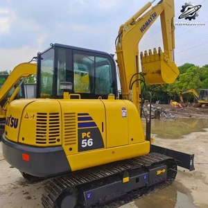 Mini-excavatrice Komatsu56 d'occasion, 5 tonnes, godet de 0,2 m³, marque japonaise d'origine, petite excavatrice de chantier, faible nombre d'heures, bon état - Product Image 6