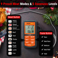 ThermoPro TP06B Thermomètre numérique pour viande de barbecue avec sonde