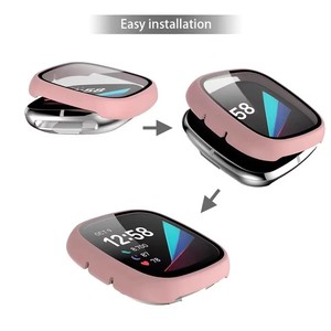 Nouvel étui en PC + verre trempé pour <span class=keywords><strong>Fitbit</strong></span> Versa3, coque de protection pour montre connectée <span class=keywords><strong>Fitbit</strong></span> Versa3, étui de protection pour montre <span class=keywords><strong>Fitbit</strong></span> Versa3 - Product Image 5