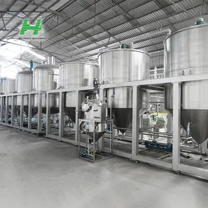 Good Quality And Long Use Oil Refining And Deodorization Machine Crude Oil Refined Plant Edible Oil Refinery Machinery Equipment