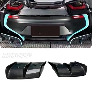 For BMW i8 2015-2021 Real Carbon Fiber <b>Car</b> Rear Bumper Lip Splitter <b>Diffuser</b> Body Kit Bumper Guard Protector Cover Accessories - Product Image 2