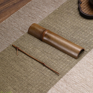 Ensemble de cuillères à thé en bambou vert, faites à la main, trois pièces, accessoires pour cérémonie du thé - Product Image 4
