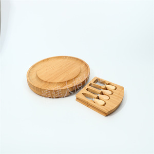 Bamboo <b>Cheese</b> <b>Knife</b> <b>Set</b> With Board Hand Carved For Home Use FJDC48 - Product Image 3