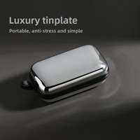 Étui à lunettes rectangulaire en fer blanc de luxe E88 EL5024 - Accessoire de lunettes haut de gamme, robuste et durable