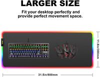 Tapis de souris personnalisé étendu Tapis de souris RGB Gaming Color Paper Box Durable Heat Transfer Rubber Non Slip Mouse Wrist Pad Rohs Ce