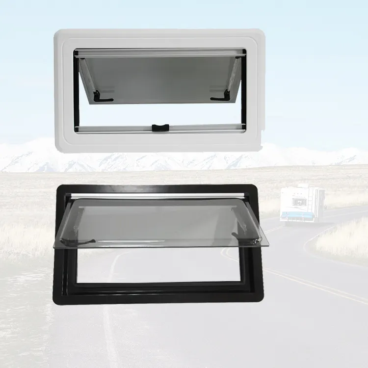 High Performance Transparent Gray Glass with Blackout Shade Motorhome Window 600*600 mm for Camper Van