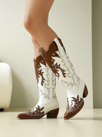 Bottes de cowgirl western personnalisées CHENO avec logo pour femmes, Halloween, OEM, à bout pointu