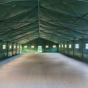 Mejor Carpa de Lona de Doble Capa Resistente para Cuatro Estaciones con Estructura de Acero Tipo A 10x20 Impermeable y Duradera para Base (Excedente Militar) - Product Image 4