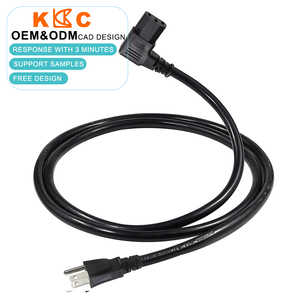 Câble d'alimentation IEC C13 à angle droit vers prise US NEMA 5-15P, câble moulé à 3 conducteurs pour l'alimentation des équipements OEM - Product Image 1