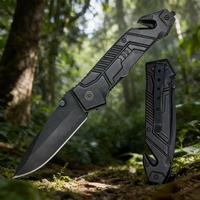 Couteau de poche tactique pliable durable pour la survie en plein air, le camping, la chasse, le bushcraft, la défense personnelle, avec lame en acier inoxydable
