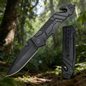 มีดพับ EDC สำหรับล่าสัตว์และเอาตัวรอด ทนทาน ใช้ป้องกันตัวได้ มีดพกพาทางยุทธวิธี ด้ามอลูมิเนียม พร้อมที่ตัดเชือก สำหรับผู้ชาย - Product Image 5