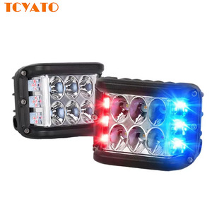 TCYATO 30W Luces DE TRABAJO LED de doble color Cubo de 4 pulgadas Tirador lateral Intermitente Exterior Iluminación automática - Product Image 1