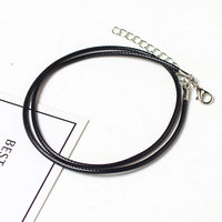 Corde à homard de 2mm/18 pouces, cordon en cuir ciré pour bricolage, résultats de bijouterie, accessoires bandes de cuir, 10 pièces