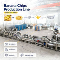 Industriële productielijn voor het frituren van bananenchips, machine voor het verwerken van plantainsnijderijen, productie-apparatuur voor het frituren van aardappelchips
