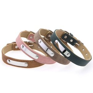 <span class=keywords><strong>Collar</strong></span> de perro con textura mate Vintage, correa de acero inoxidable, palabra momentánea, <span class=keywords><strong>Collar</strong></span> de gato de cuero para mascotas - Product Image 3