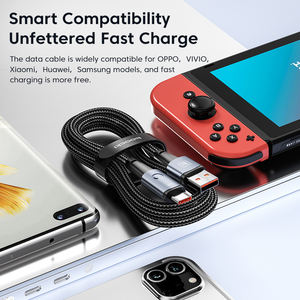 ทูคกี้ เอ-ซี 6A สายชาร์จเร็วกระแสสูง สายถักความหนาแน่นสูงสำหรับหัวเว่ย ออปโป้ เสี่ยวมี่พร้อมการถ่ายโอน<span class=keywords><strong>ข้อมูล</strong></span> 480Mbps - Product Image 6