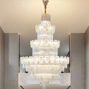 现代豪华室内客厅吊灯可调高度复式别墅楼梯和购物中心天花板照明 - Product Image 3