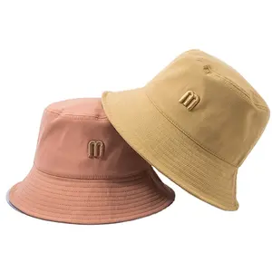New fashion design your own 3D embroidery character bucket hats for woman summer
