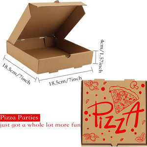 Emballage PM biodégradable personnalisé pour pizza 7/8/9/10/11/12 pouces Mini boîtes alimentaires imprimées en papier Fournisseur de pizza biodégradable - Product Image 4