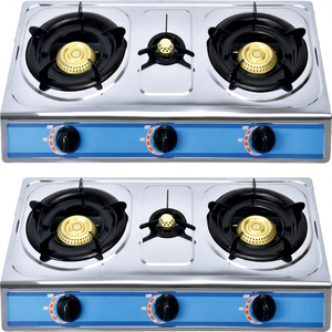 Table de cuisson à gaz ZGBES en acier inoxydable à 3 brûleurs avec allumage piézoélectrique et commande par bouton pour usage domestique en cuisine - Product Image 2
