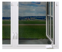 Fenêtre à battant moderne, minimaliste et élégante, pliable, durable, pour balcon, grande fenêtre en verre à pont thermique en alliage d'aluminium